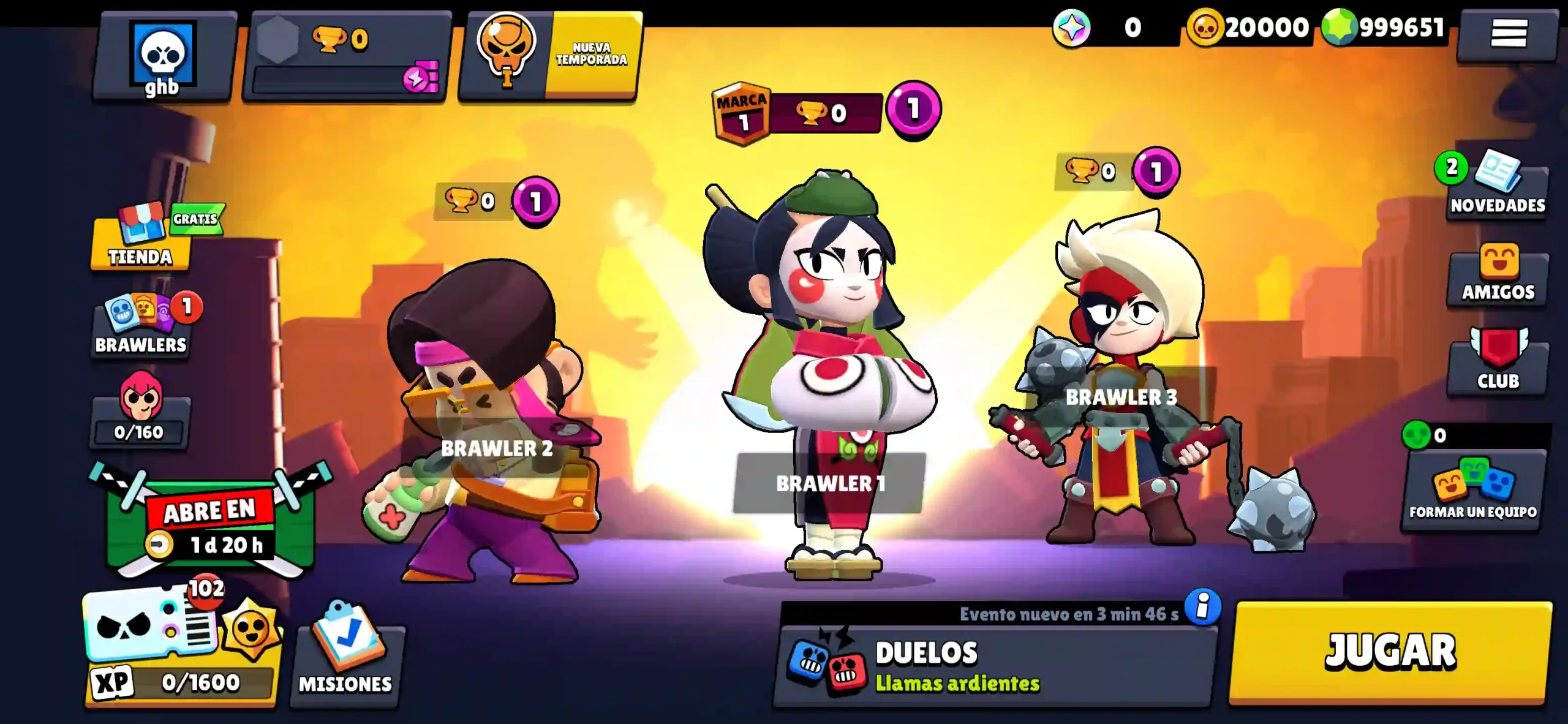 Nulls Brawl v61.249 19 Brawlers desbloqueados