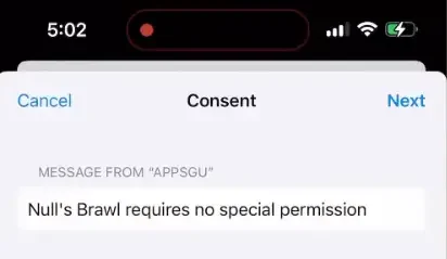 Nulls Brawl iOS IPA 7 Ficha Consentimiento